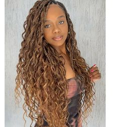 Boho Crochet Braids, Bohemian Crochet Braids, Human Hair Crochet Braids, Box Braids With Curly Ends, Human Hair Crochet, Braids With Curly Ends, Women Goddess, Boho Box Braids, Dread Hair