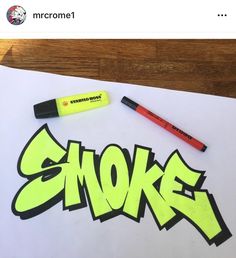 Lettering Drawing Ideas, How To Graffiti Step By Step, Simple Graffiti Letters, Graffiti Drawing Ideas Street Art, Graffiti Color Schemes, Drawing With Highlighter, Graffiti Highlights, Graffiti Ideas Simple