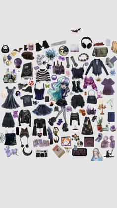 an assortment of clothes and accessories arranged in the shape of a heart