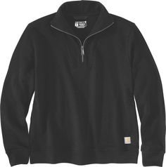 PRICES MAY VARY. Built with lightweight TENCEL fibers for incredible softness, breathability and durability Rib-knit half-zip collar Rib-knit waistband and sleeve cuffs Two lower front pockets Carhartt Sweatshirt, Carhartt Sweatshirts, Carhartt Womens, Zip Collar, Half Zip Sweatshirt, Sweatshirt Women, Pullover Sweatshirts, Half Zip, Solid Black