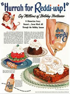 an old ad for red - lipp's holiday desserts