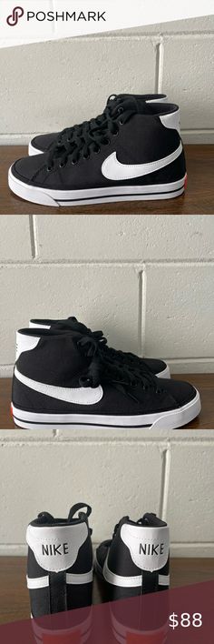 Nike Court Legacy Canvas Mid Black White Nike Court Legacy Canvas, Nike Court Legacy, Shoes Brand, Formal Shoes, White Shop, Shoe Brands, Nike Shoes, Ootd, Pasta