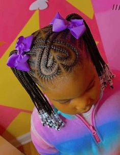 Afro Hair Tips, Curly Hair Afro, Braided Heart, Kids Style Hair