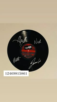 an autographed record with the words'happy new year'on it