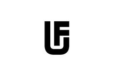 the letter u is made up of black and white letters, which appear to be capitalized