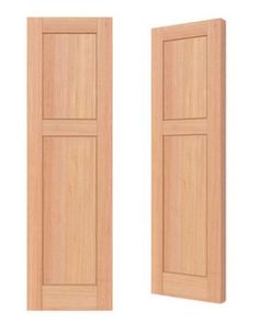 an open wooden door on a white background