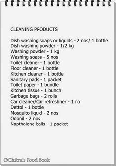 the instructions for cleaning products are shown