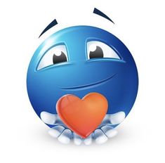 blue emoji reaction with heart Emoji People, Funny Emoji Faces, Emoji Backgrounds, Funny Emoticons