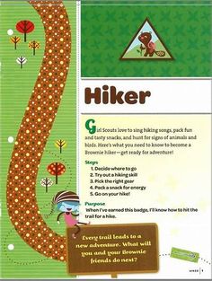 an info sheet with information about hikers