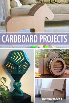 cardboard projects that are easy to make and great for home decor or as an art project