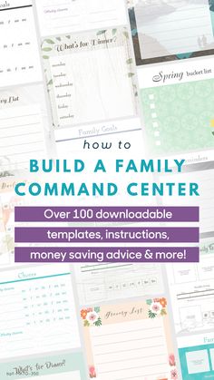 the build a family command center with lots of printables and instructions to help you plan