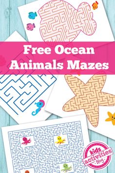 free ocean animals mazes for kids to play with