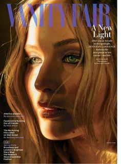 a magazine cover with a woman's face