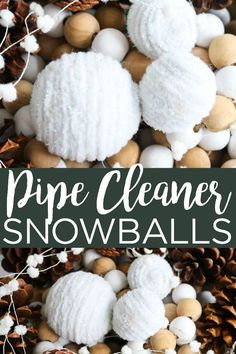 pine cleaner snowballs are the perfect winter treat