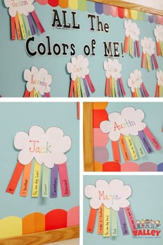 the colors of me bulletin board is displayed