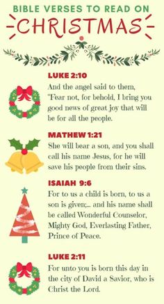 the bible verses to read on christmas