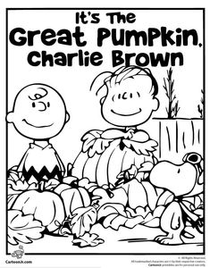 the great pumpkin charlie brown coloring page