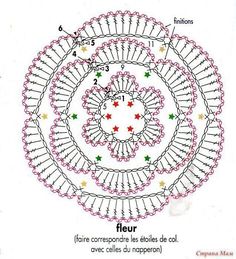 an image of a crocheted doily with the words'fleur'in it