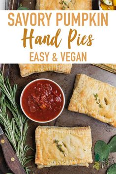 savory pumpkin hand pies made with easy and vegan pastry crusts