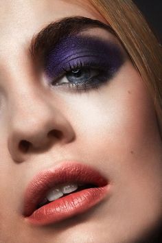 purple Eye Photoshoot, Ultra Ego, Face Closeup, Matthew Fox, Makeup Nails Designs, Good Makeup, Purple Eye Makeup, Fashion Beauty Photography, Dramatic Eye Makeup