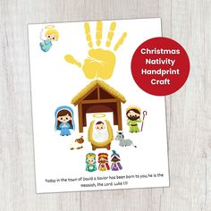 christmas nativity handprint craft for kids