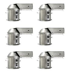 six stainless steel exhaust hoods with brackets