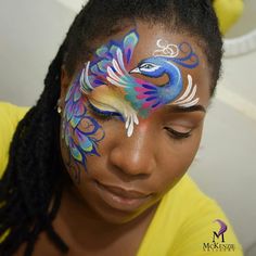 Getting better at this self painting thing Inspired by @taminafunfaces to keep practicing, you are beyond awesome at this.… Self Painting, Face Painting Unicorn, Painting Costume, Bird Peacock, Butterfly Face Paint, Keep Practicing, Arm Painting, Butterfly Face