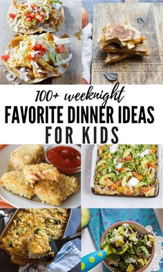 the top ten favorite dinner ideas for kids to eat in their lunchboxes, including sandwiches and salads