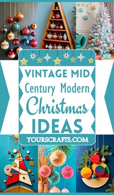 Step back in time to the sleek and chic era of Classical Mid-Century Modern Christmas Decor. This holiday theme champions clean lines, geometric shapes, and a clever use of color and texture to usher in the festive spirit. Mid Century Wreath, Mid Century Modern Atomic Decor, Mcm Christmas Decor Diy, Mid Century Modern Christmas Tree Ideas, Atomic Era Decor, Mcm Holiday Decor, Mid Century Christmas Decorations