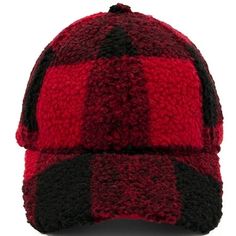 Stay warm and make a fashion statement with the CC Buffalo Plaid Checkered Pattern Sherpa Cap! It features soft Sherpa material, a buffalo plaid print, and an adjustable hook and loop strap for a comfy fit. Time to show off your cozy style with this awesome cap! Size: One Size.  Color: Red.  Gender: female.  Age Group: adult. Cozy Style, Sun Visor, Checkered Pattern, Plaid Print, Cozy Fashion, Dad Hat, Comfy Fits, Buffalo Plaid, Cloth Bags