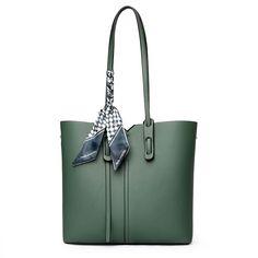 Color: Green Commuter Bag, Vintage Elegant, Womens Tote, Green Bag, Leather Material, Shoulder Bag Women, Bags Women, Vegan Leather, Solid Color