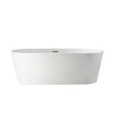 a white bath tub sitting on top of a white wall