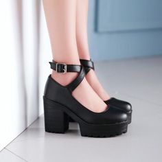 Dr Shoes, High Heel Platform, Platform High Heels, Black High Heels, Pretty Shoes, Ankle Strap Heels, Ankle Straps