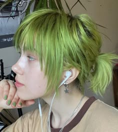 Short Green Hair, E Girl, Hair Reference, Cut My Hair, Dream Hair, Dark Fashion, Aesthetic Hair