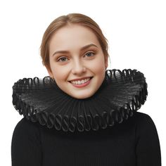 PRICES MAY VARY. Authentic Design: Our Elizabethan Chiffon Neck Ruff adds an authentic touch to your medieval costume, perfect for historical reenactments and events. Premium Chiffon Fabric: Crafted from high-quality chiffon, this neck collar is both lightweight and comfortable for extended wear. Detachable and Adjustable: The neck ruff is designed to be easily attached and adjusted, allowing for a customizable fit to suit your costume. Versatile Costume Accessory: Ideal for a wide range of hist Medieval Attire, Elizabethan Collar, Ruff Collar, White Clothing, Medieval Costume, Detachable Collar, Themed Events, Neck Piece, Authentic Design