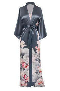 PRICES MAY VARY. QUALITY KIMONOS: Our kimono robes for women are made from 100% Washable Silk Robes. Easily machine washable with cold, gentle cycle, and hang dry with distinct patterns. They can be used as bridal robes, bathrobes, or bridesmaid gifts. Side slits at hem. ONE SIZE: Using only the best materials in the market, our 100% Washable Silk robes for women, bathrobes, and bridal robes are a sleek 16mm quality silk, 43” at chest and hip, 52” in length, fits most women as a bathrobe and per Como Fazer Short, Long Silk Robe, Baggy Sleeves, Night Shadow, Silk Robes, Robes For Women, Silk Kimono Robe, Silk Robe, Long Kimono