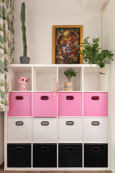 This is 4x4 Kallax from Ikea. It has dedicated inserts which could completely transform your room. 20 colors and all perfectly fit Kallax 33x38x33cm Kallax Box, Organization Boxes