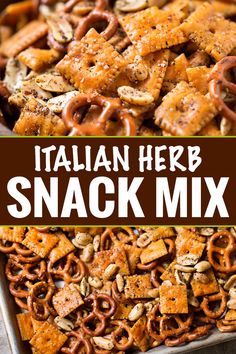 this italian herb snack mix is so good it's easy to make and delicious