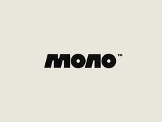 the word mono is shown in black and white