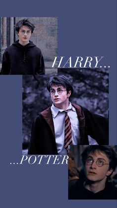 some harry potter pictures are shown together