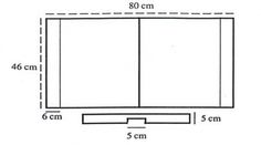 an image of a wall with measurements for the width and width of each paneled area