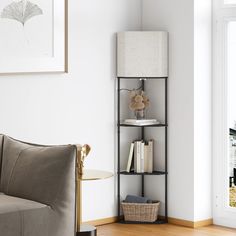 You'll love the Yiu 3 Tier Corner Shelf  LED Floor Lamp at Wayfair - Great Deals on all Lighting products with Free Shipping on most stuff, even the big stuff. Bookshelf Lamp, Nightstand With Lamp, 3 Tier Corner Shelf, Shelf Floor Lamp, Tall Bookshelf, Shelf Lamp, Novelty Floor Lamp, Corner Floor Lamp, Linen Lampshade