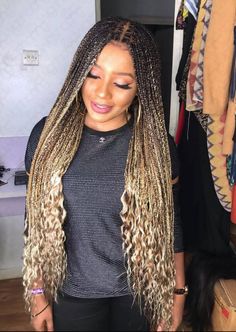 Twist Box Braids, Wig For Black Women, Black Hair With Highlights, Braids With Curls