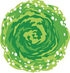 an abstract green and white circular design