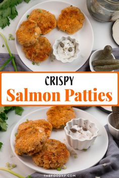 Crispy salmon patties made with panko breadcrumbs, pan-fried to a golden brown, featuring tender, flaky salmon and a crunchy coating for the perfect bite.