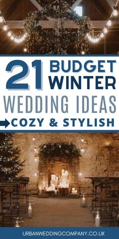 the cover of 21 budget - free winter wedding ideas cozy and stylish by urbanwedding company