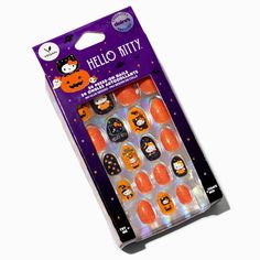 Hello Kitty® Claire's Exclusive Halloween Press On Vegan Faux Nail Set - 24 Pack | Claire's US Uñas Aesthetic, Nails For Kids, Fashionable Jewelry, Jewelry And Accessories, Natural Nails, Makeup Nails, Press On Nails, Halloween Shopping, Hello Kitty