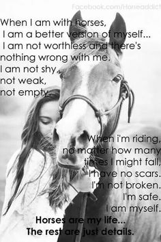 a woman standing next to a horse with the caption'i am not wrong '