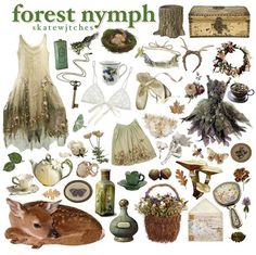 Goblin Core Dress, Fae Core Outfit, Forest Fairy Outfit Aesthetic, Forest Nymph Aesthetic Outfit, Forest Nymph, Fairycore Aesthetic, Grunge Fairycore, Goblin Core