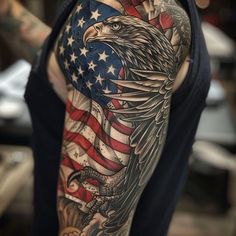 Mens Full Sleeve Tattoo Tattoo Art Pack America Tattoos For Men, American Tattoos Patriotic, Full Arm Tattoo Men, Patriotic Sleeve Tattoos For Guys, 1776 Tattoo, Mens Full Sleeve Tattoo, American Flag Sleeve Tattoo, Daniel Tattoo, Vibrant Tattoos